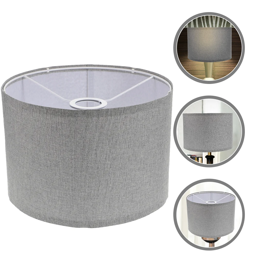 

Lamp Shade Rattan Pendant Lights Chandelier Shade Gray Nightstand Set 2 Linen Lampshade Cylinder Nursery Light Lampshades