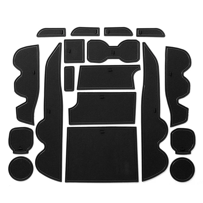 

For Toyota Tacoma 2016-2021 Door Groove Mat Gate Slot Pad Rug Cup Coaster Anti-Slip Phone Holder Cushion Car Styling Accessories