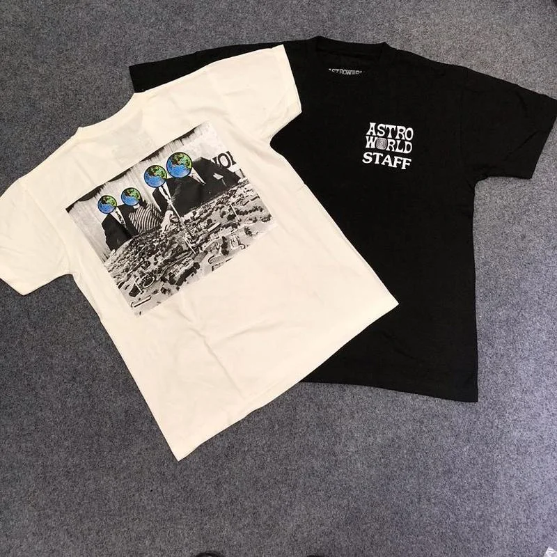 

22SS Simple Letter Slogan Print Astroworld T Shirt Men Women EU Size 100% Cotton TRAVIS SCOTT Top Tee High Street Summer Berserk