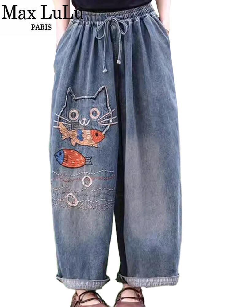 Женские джинсы с принтом