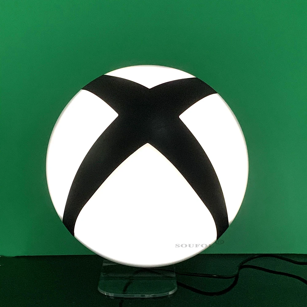 

New For Xbox Logo Night Light ABS Battery /USB Powered Bedroom Table Lamp Gaming Room Decor Icon Light for Boy's Christmas Gift