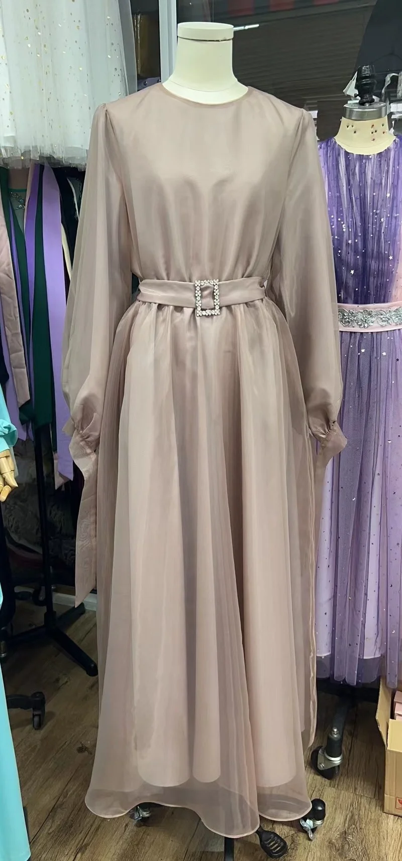 

Eid Abayas for Women Dubai Middle East Arabian Ladies Fashion Dresses with Belt Ramadan Turkish Clothing Party Dresses Vestidos