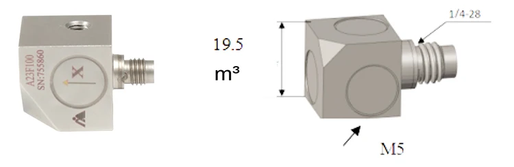 Трехосевой промышленный пьезоэлектрический датчик вибрации IEPE акселерометр