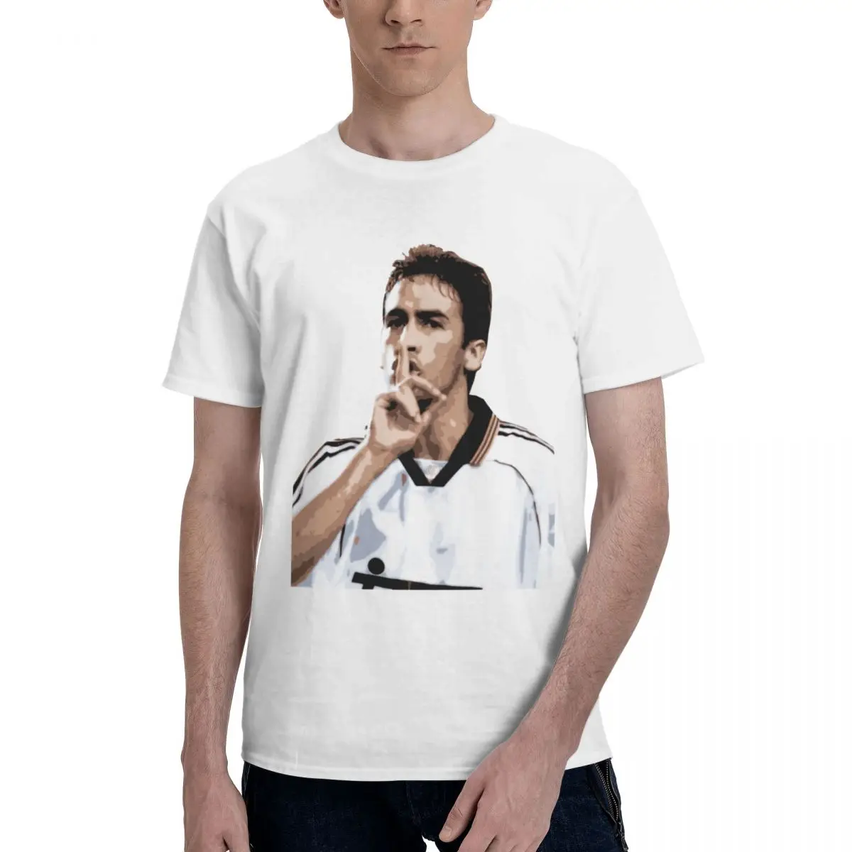 

Spain Rauls And Gonzalezs And Blancos 7 Novelty Soccer Team Motion Vintage Kemp Tshirt Travel Eur Size