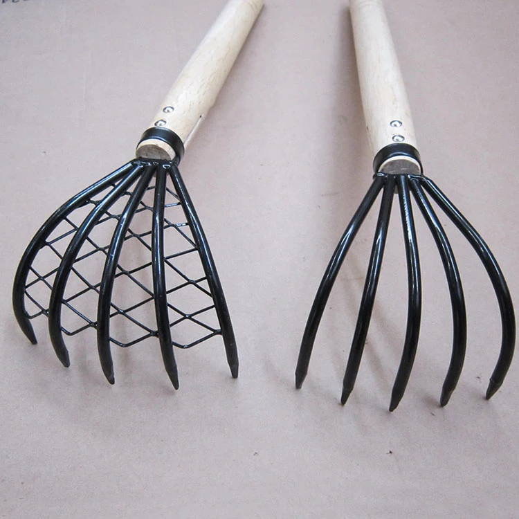 

Five-Claw Rake Five Tooth Rake-Claw Soil Loosening Tool Seafood Shell Rake Beach Digging Seafood Gardening Rake Catch the Sea