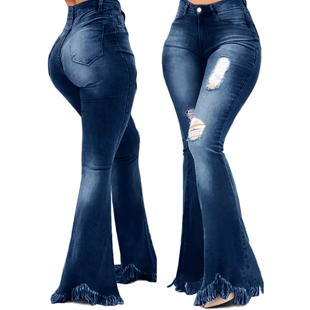 High Waist Flare Jeans For Women Plus 