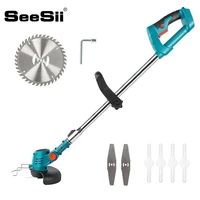 seesii 1850w electric grass trimmer cordless lawn mower hedge trimmer adjustable handheld garden pruning power tool