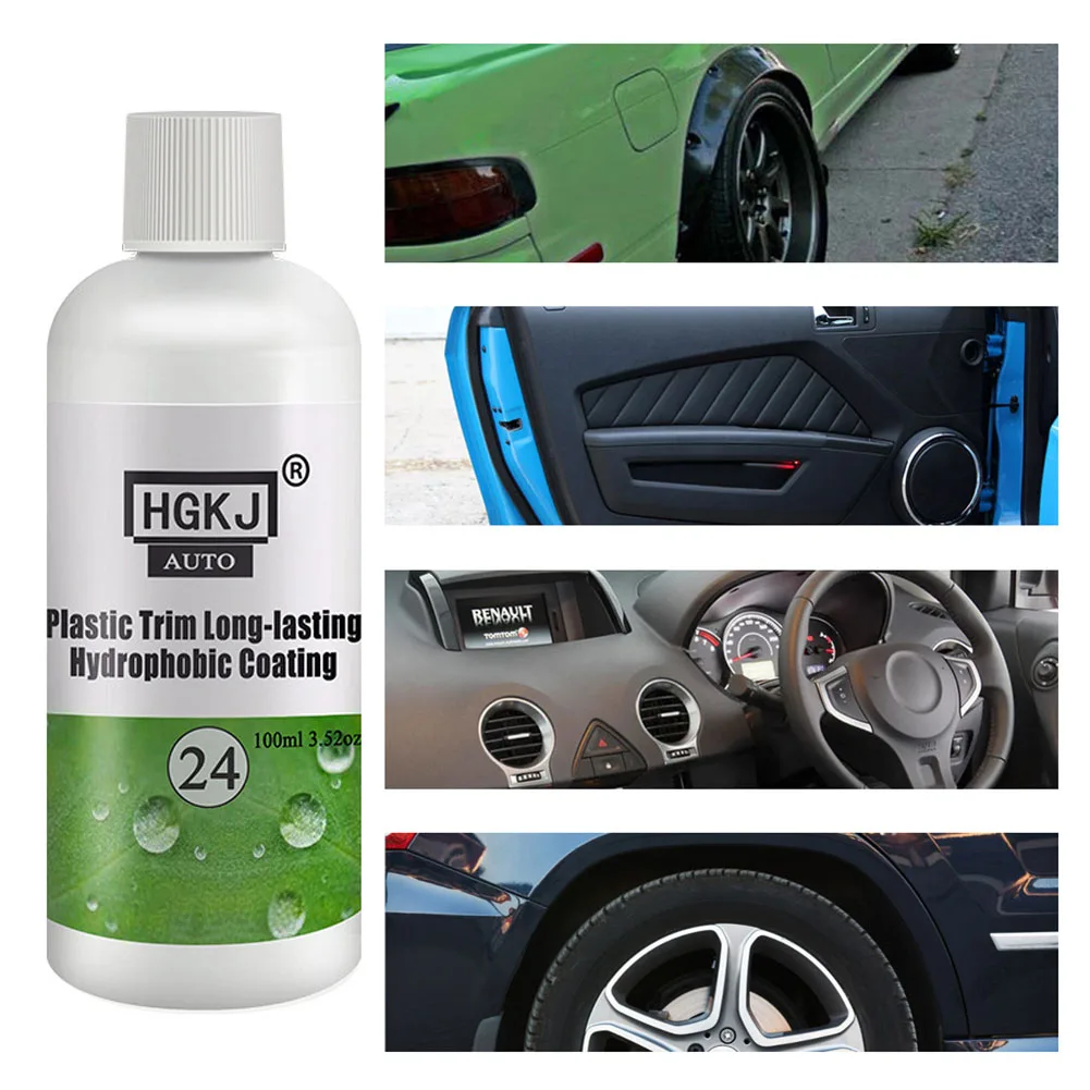 

HGKJ Automotive Interior Renewed Plastic Parts Wax Instrument Panel Retreading Agent Paint Maintenance Dashboard Refurbishment
