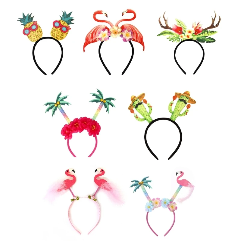 

Summer Hair Hoop Flamingo Headwear for Luau Headband Party Dropship