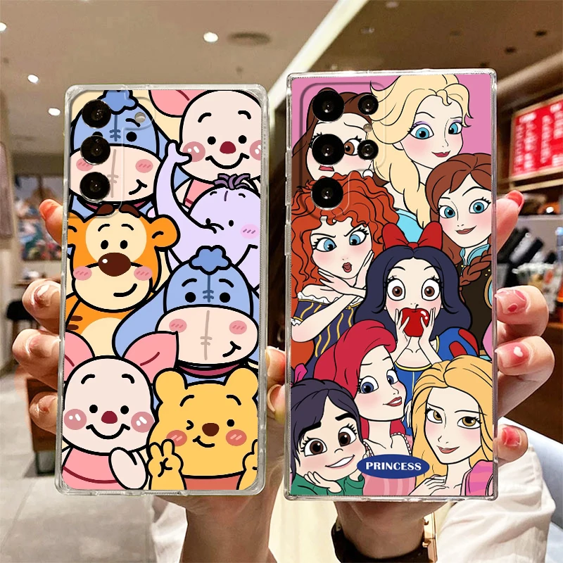 

Disney Winnie the Pooh Transparent Phone Case For Samsung S23 S22 S21 S20 FE Ultra Pro Lite S10 S10E S9 S8 Plus 5G Cover Shell