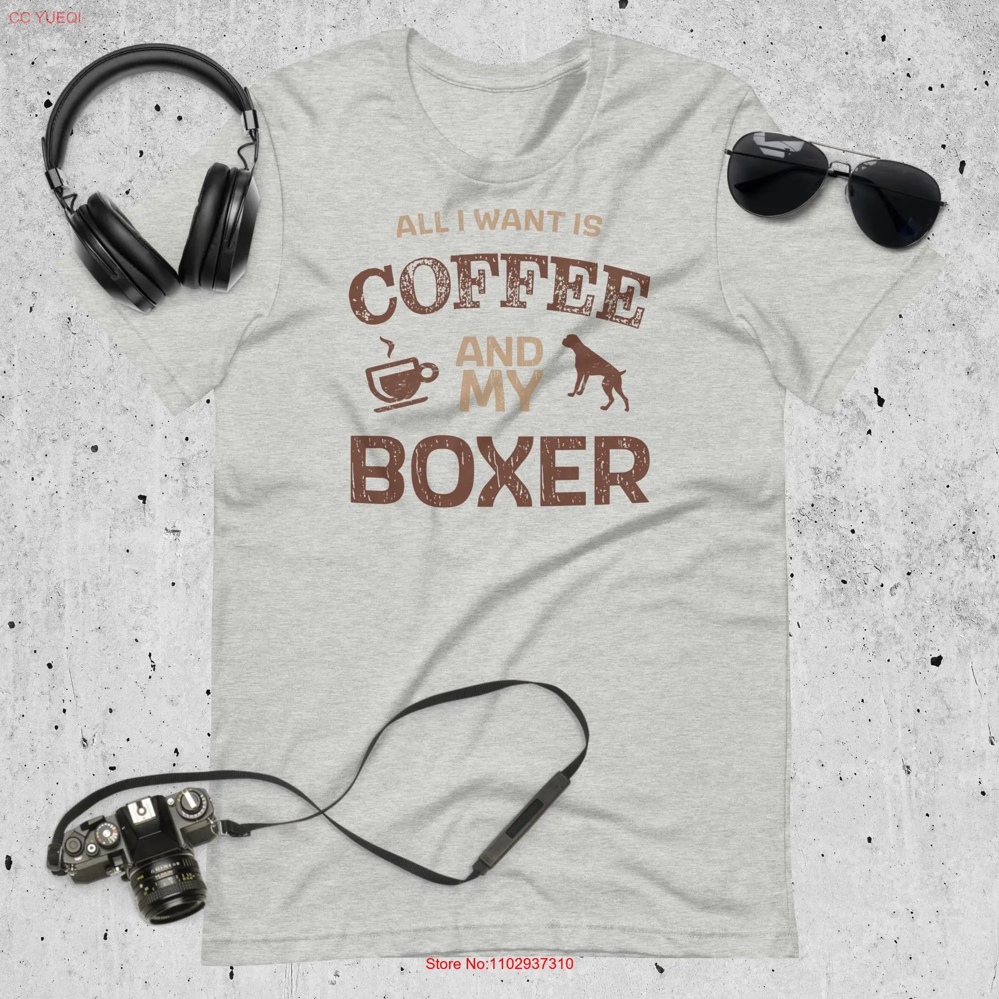 Футболка-боксер для владельца кофе любитель собаки и мамы забавные длинные или