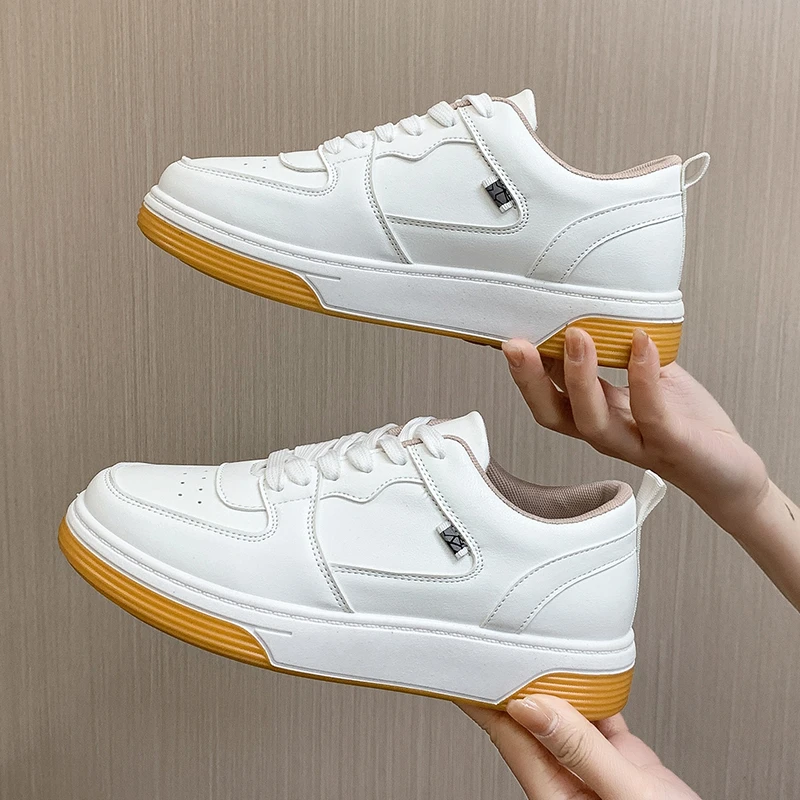 Breathable Women's Casual Shoes Fashion Flat Shoes Non-slip Women's Sports Shoes White Casual Shoes Outdoor Tennis Shoes