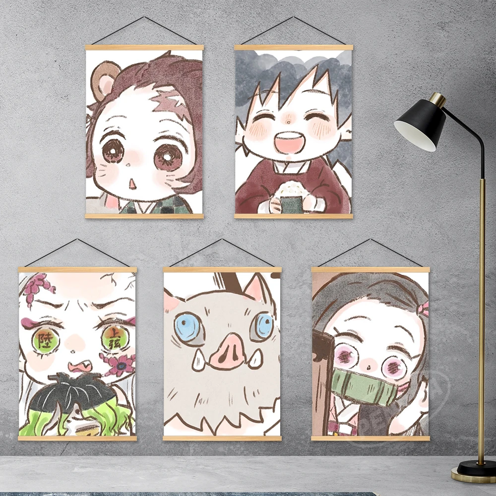 

Wall Artwork Modular Demon Slayer Wooden Hanging Painting Kamado Tanjirou Pictures Hd Prints Anime Home Poster Canvas Room Decor