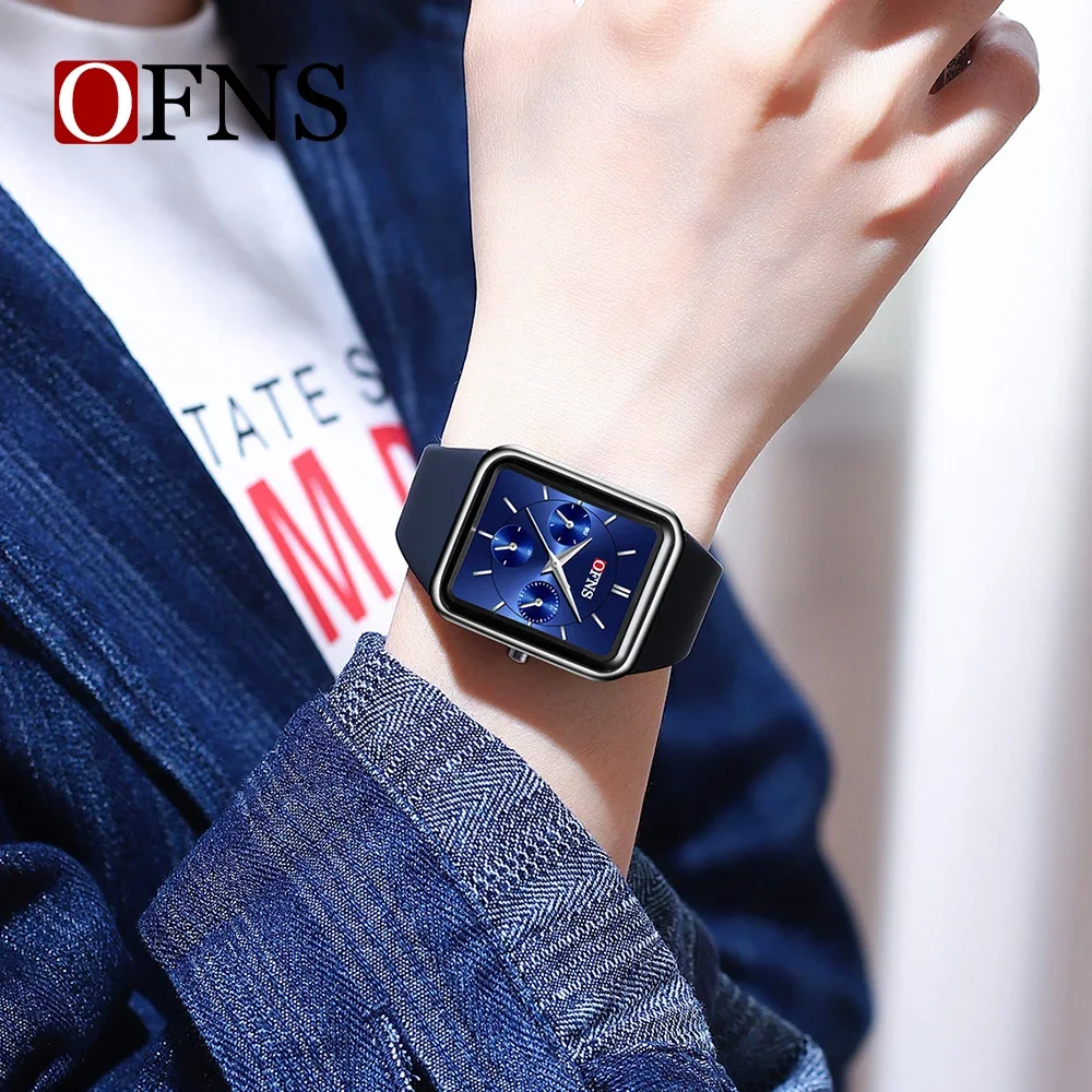 Часы наручные OFNS мужские и женские кварцевые водонепроницаемые с тремя