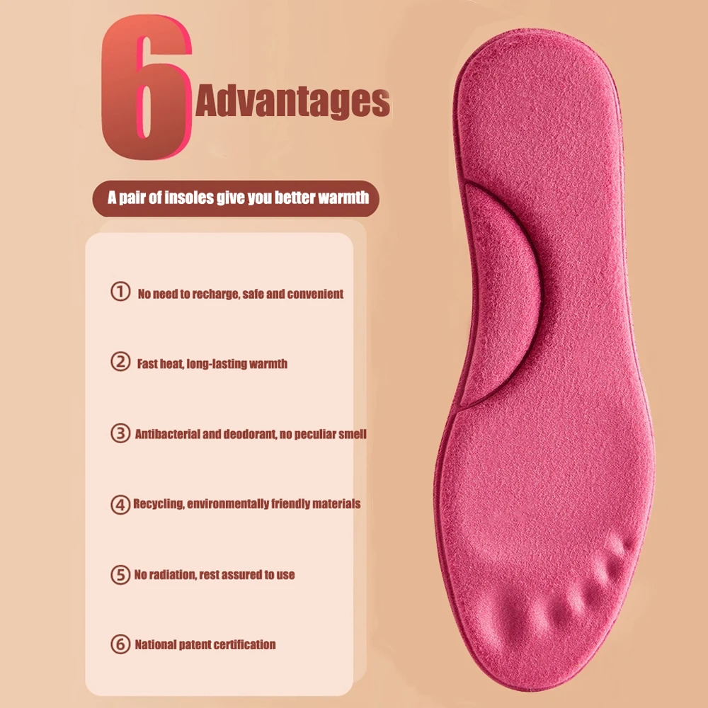 Self-heated Insoles for Shoes Man Women Foot Arch Support Orthopedic Insoles Memory Foam Winter Warm Deodorant Sports Shoes Pads