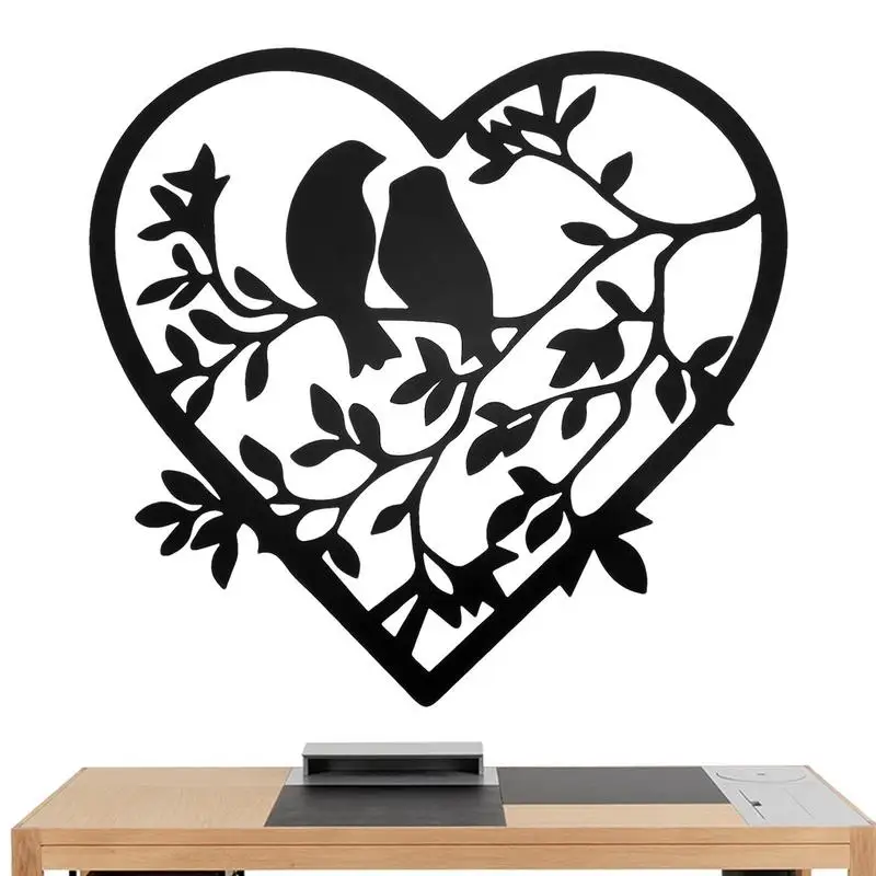 

Искусство на стену, силуэт птицы, ветка дерева, черная силуэт птицы, настенное украшение, искусственная настенная скульптура с отверстиями ...