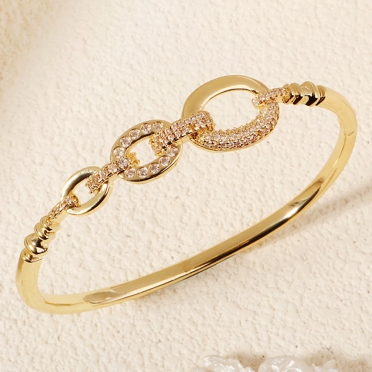 Женский Регулируемый Медный Металлический Браслет-манжета Модный Классический