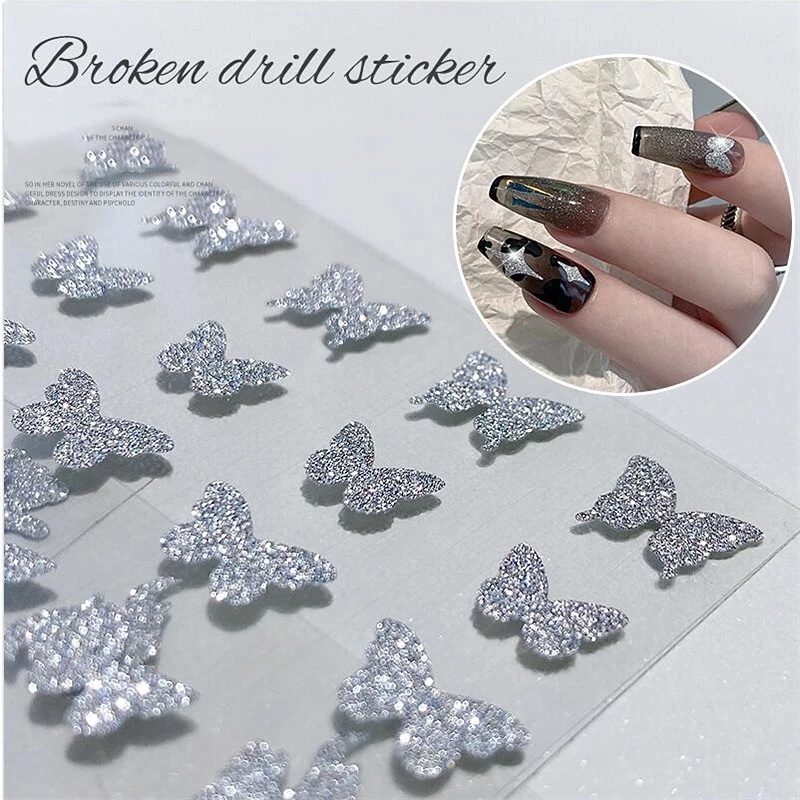 

1/3/5/10Sheet Nail Slider Stars Stickers Glitter Shiny Decoration Decals DIY Transfer Adhesive Manicures Nail Tips Accessories