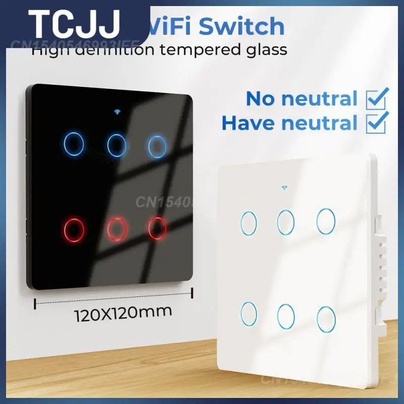 

10a Graffiti Smart Switch Tempered Glass Wall Switch Voice Remote Control Portable Glass Panel Smart Home Ac110 240v Timing
