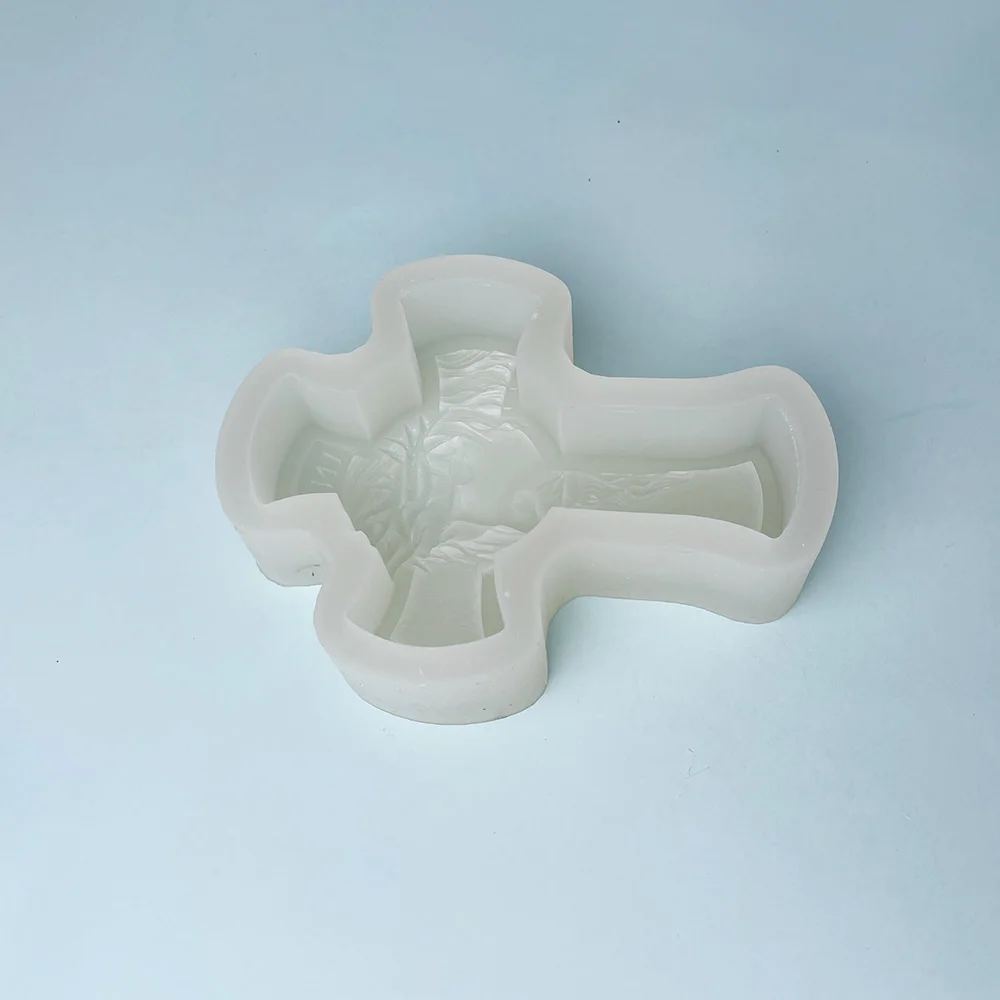 Силиконовая форма с крестом Иисуса для свечи рисунком Кобе греческой мифологии