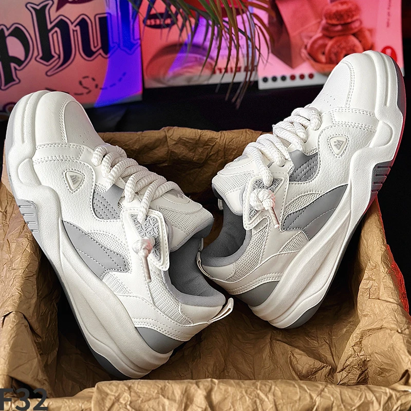 

New Men's Shoes Thick Sole Versatile Casual Shoes Outdoor Durable Running Shoes Breathable Sports Shoes Laces sneakers men