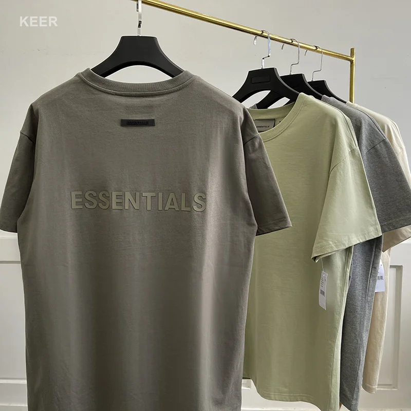 

SS22 New Essentials Men's T-shirt Short Sleeve 100% Cotton 1:1 High Quality Brand Loose Oversize Movement Hip-Hop Short Sleeve