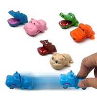 explosive cartoon animation inertia animal mini boomerang car crocodile hippo dog gifts for boy or girl