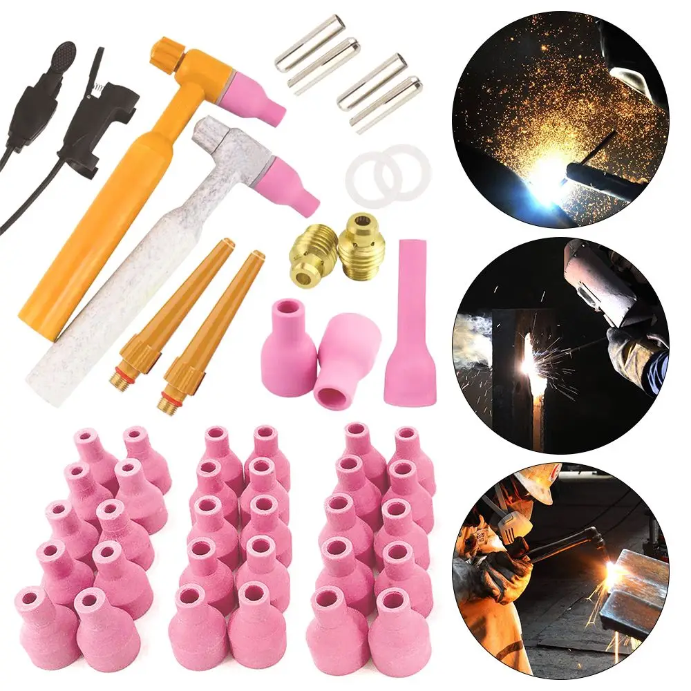 

20pcs Porcelain Welder Assembly Protection Nozzle Welding Accessory Porcelain Mouth QQ150A Ceramic Nozzle Argon Arc TIG