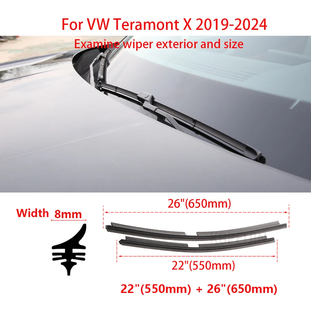 

Резиновая лента для автомобильного стеклоочистителя Vw Teramont 2017-2024, 1 комплект