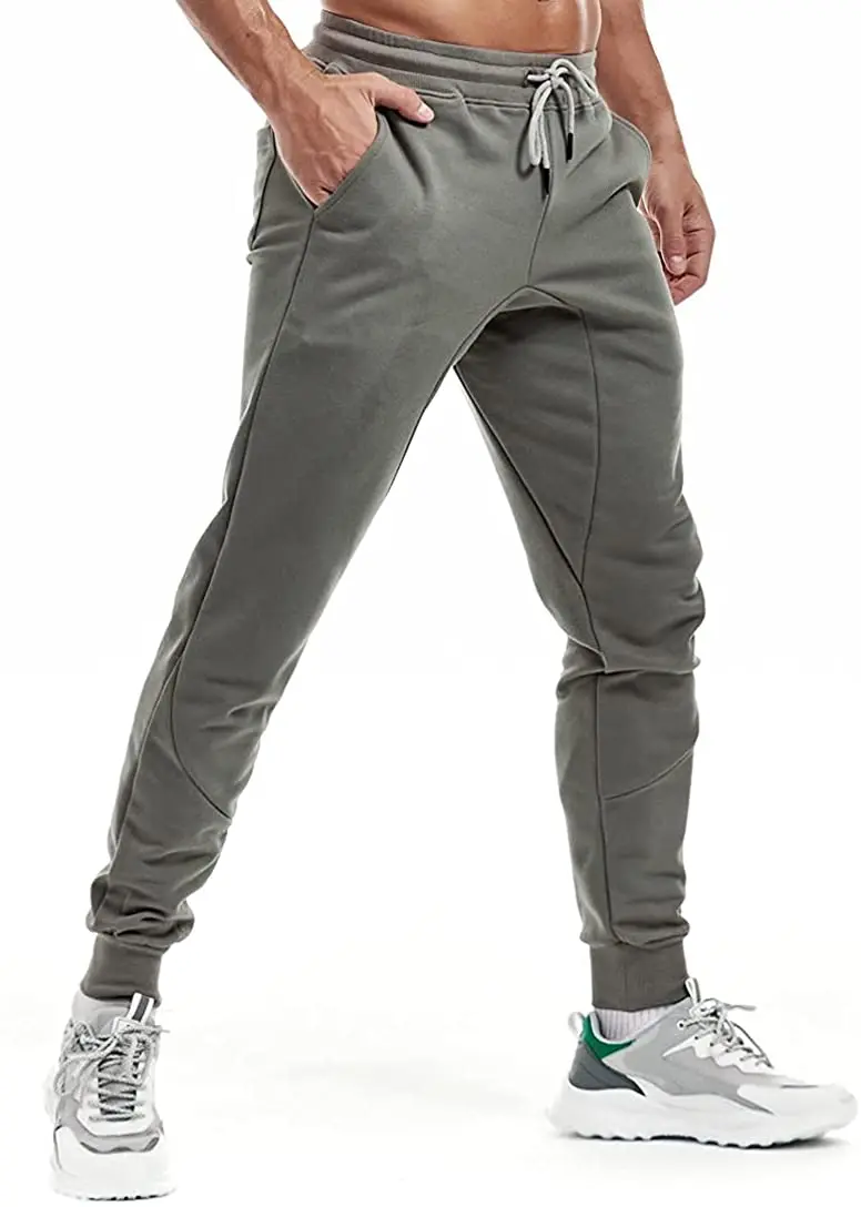 

AIMPACT Mens Tapered Sweatpants Cotton Fitted Running Workout Athletic Joggers with Pockets