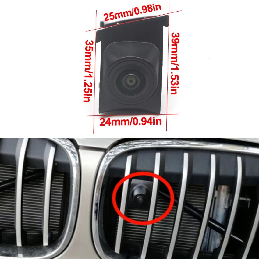 Широкоугольный 140 ° Автомобильная камера с логотипом переднего вида для BMW 5 серии