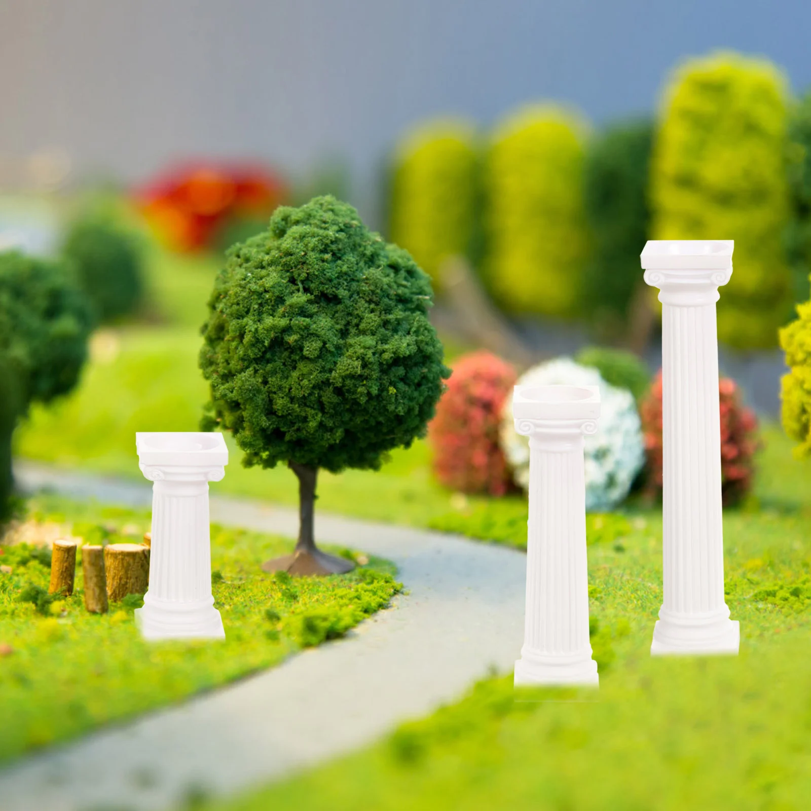 

12pcs Roman Pillar Statue Mini Column Photo Prop Sand Table Roman Pillar Decor