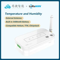 rejeee lorawan temperature and humidity sensorexternal antenna 5400mah battery compatible with helium ttn chirpstack