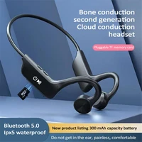 g8 bone conduction earphones bluetooth compatible 5 0 earburds headset wireless sport headphone waterproof support tf card