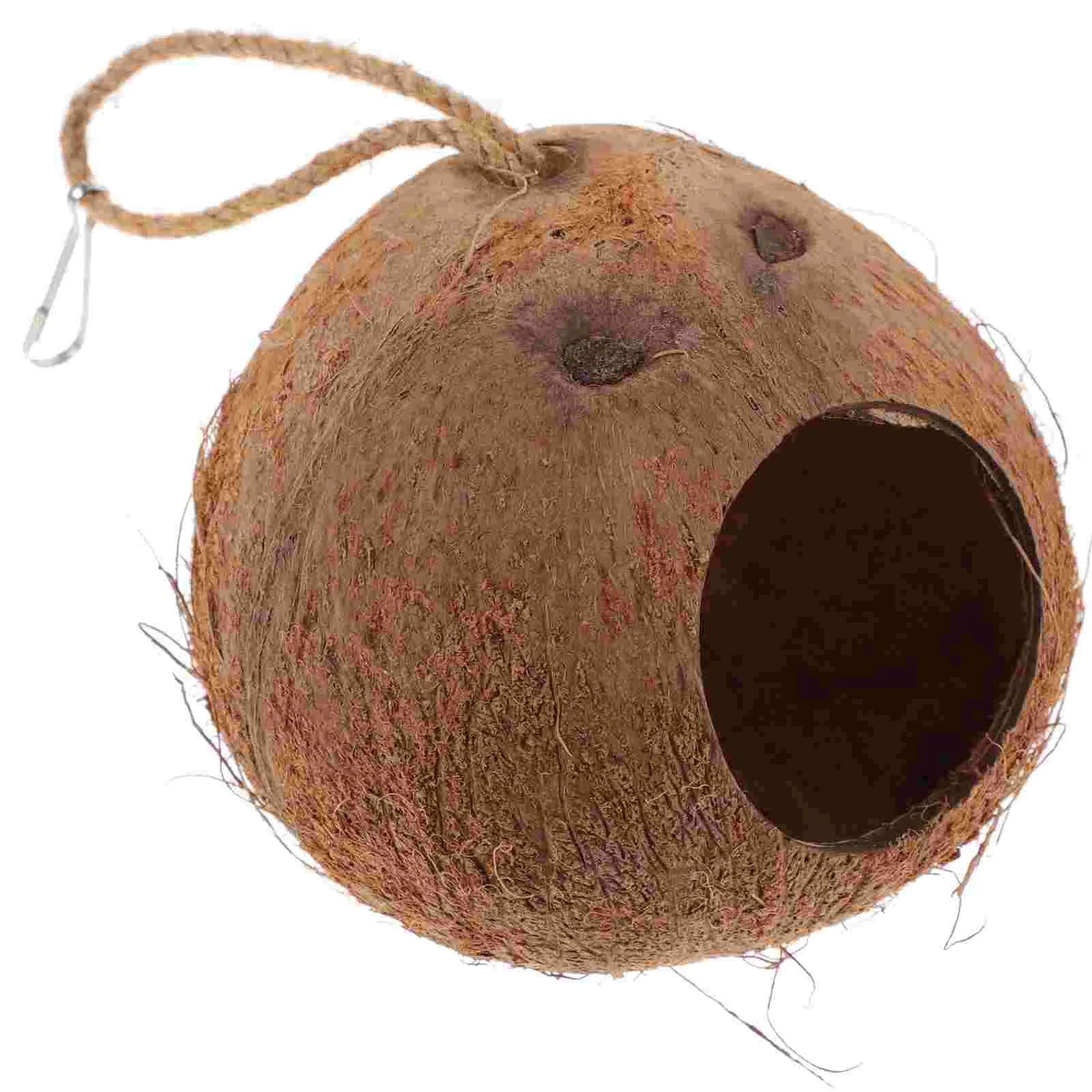 

Feeding Supplies Coconut Shell Reptile Cave Hanging Hide Nest Naturals Hideaway