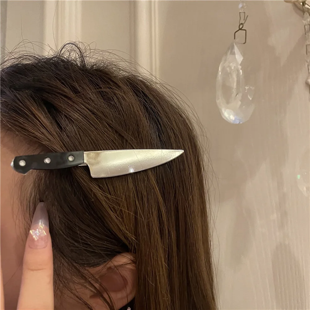

Creative Hip Hop Tableware Knife Hair Clips Girls Cosplay Party Hair Accessories
