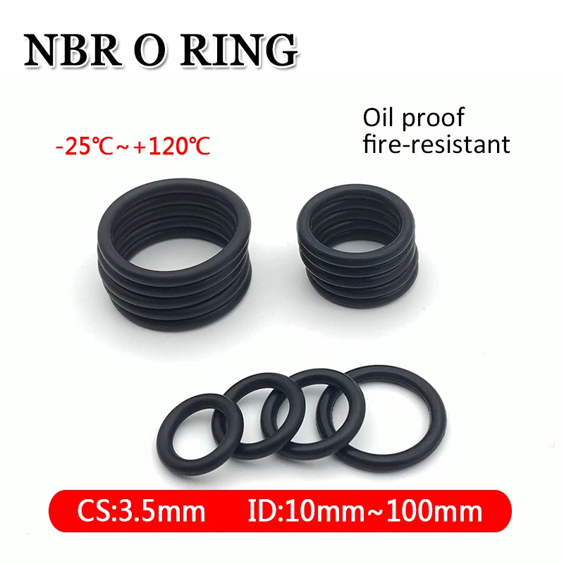 

20pcs NBR O Ring Seal Gasket CS 1.9mm OD 32mm~60mm Automobile Nitrile Rubber Round Shape Washer Corrosion Resist Sealing Gaskets