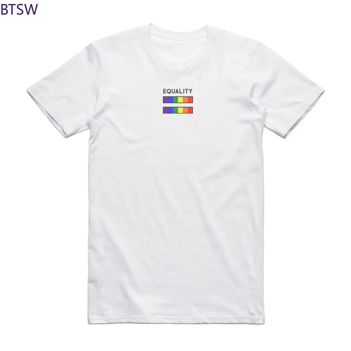 

Радужная футболка с надписью о равноправности, радужная футболка для влюбленных, геев, Bi Pride, мира, равных прав, свободная повседневная крута...