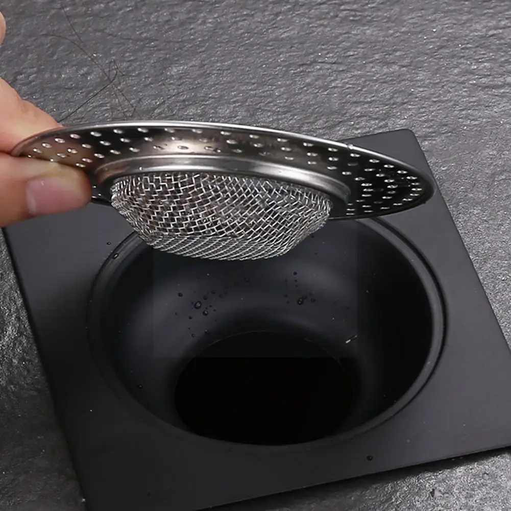 

Steel Bathtub Hair Catcher Stopper Shower Drain Hole Metal Kitchen Trap Drain Floor Sink Strainer Filter Q0y7
