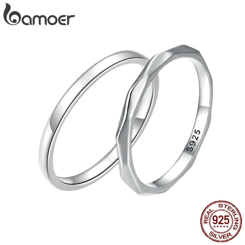 Bamoer – bague minimaliste en argent Sterling 925 pour femmes  bijoux fins  bracelet d'éternité