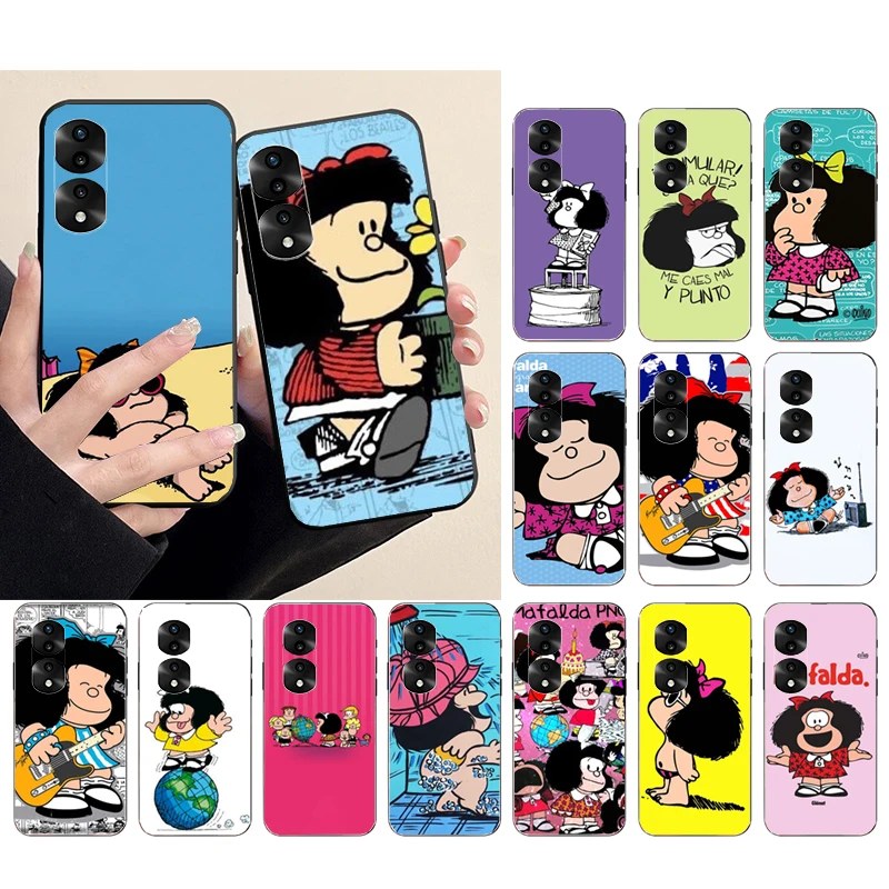 

Mafalda Phone Case for Huawei Honor X9 X8 X7 X6 70 50 60 Pro 10X 20 Lite 8A 8S 8X 9X 9A 9S 10i Funda