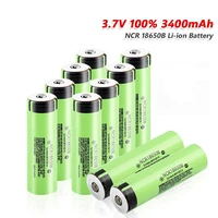 ncr18650 3400mah battery brand new original ncr18650b 34b 3 7v 18650 3400mah rechargeable lithium battery flashlight tip battery