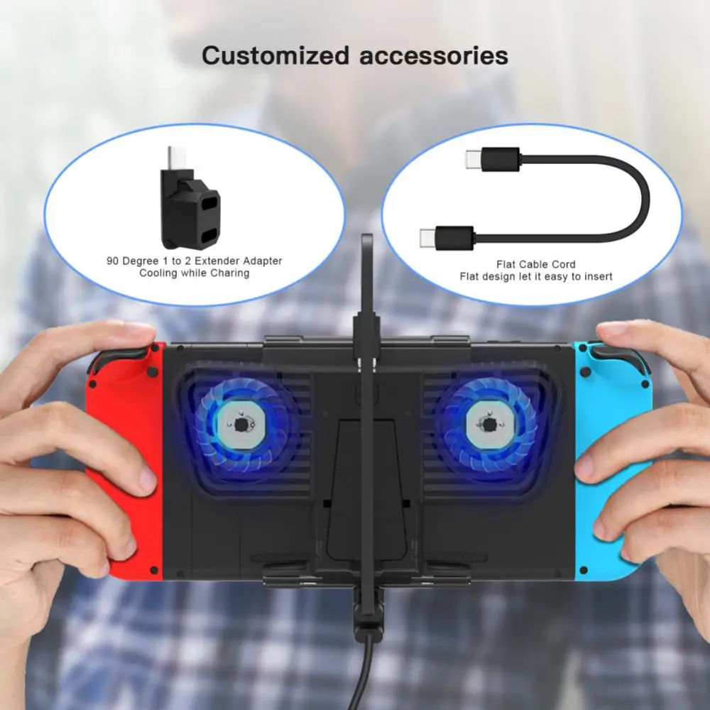 

RYRA Cooling Fan For Nintendo Switch Steam Deck Stand Game Console Dock Cooler With 2-Fan Cooling Fan For Nintendo Switch OLED