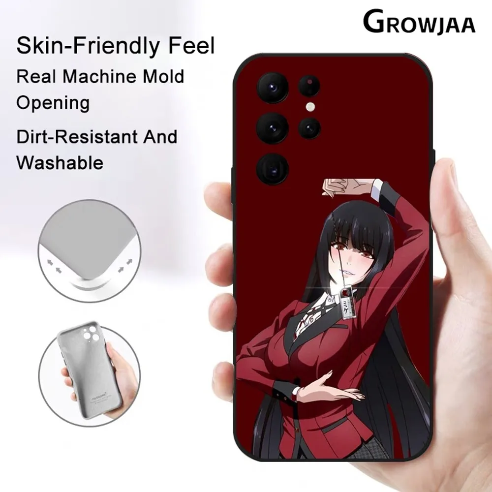 K-Kakegurui J-Jabami Yumeko Чехол для телефона Samsung Galaxy S24 Ultra S22 S23 S21 S20 5G Защитный силиконовый