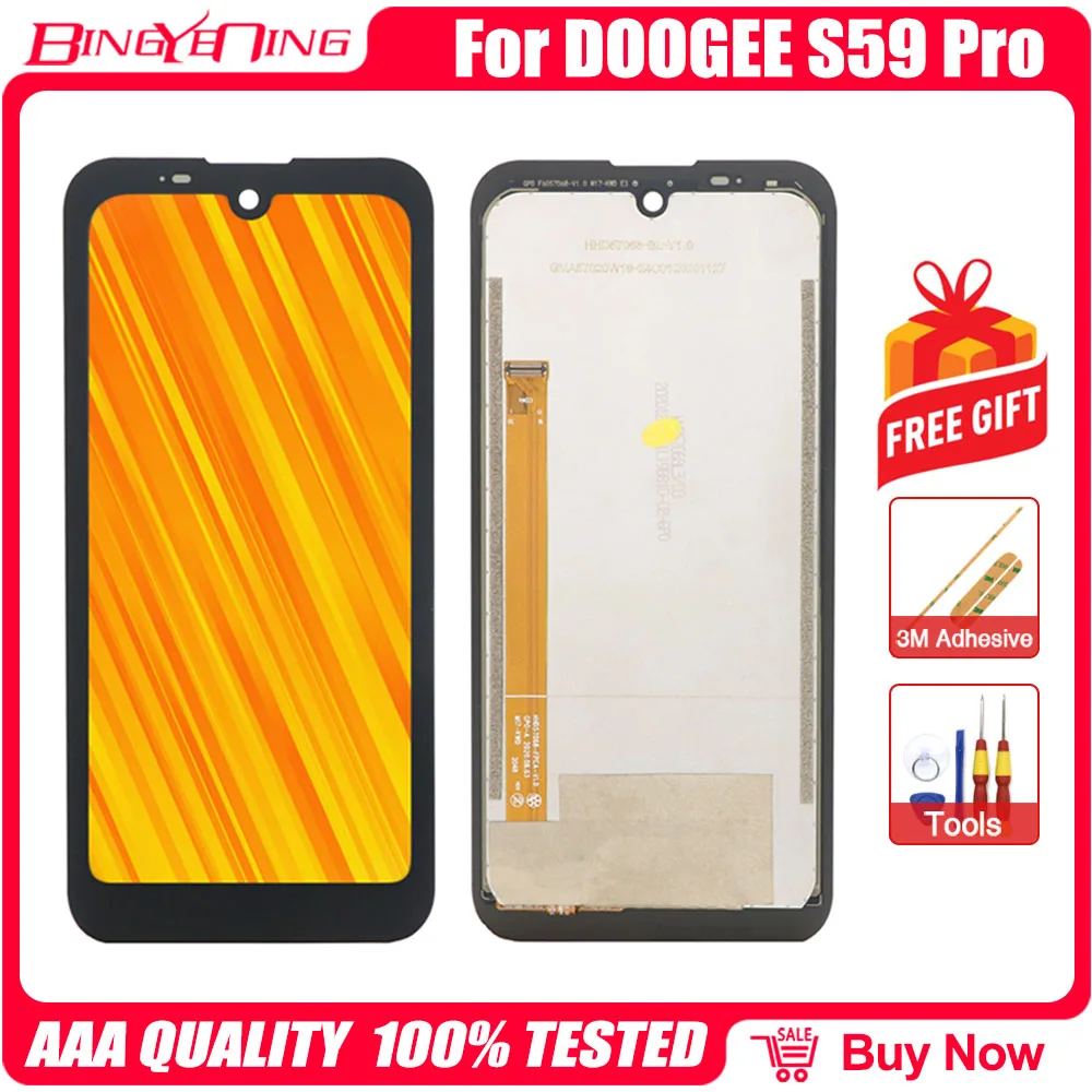 

. 100% Original 5.71 Inch LCD&Touch Screen Digitizer Display Module Repair Replacement Part For DOOGEE S59 Pro Cellphone
