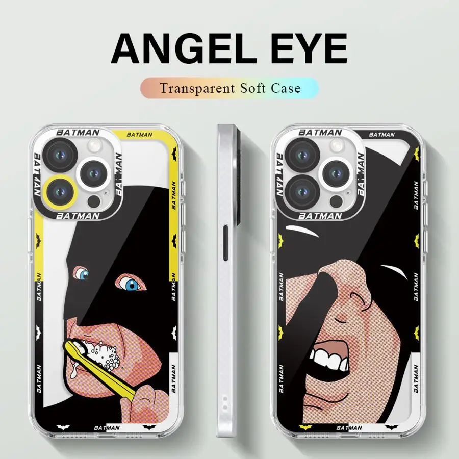 Bat-mans Superhero Case for iPhone 15 Plus 16 12 Pro 14 Max SE 13 Mini 11 XS 7 8 XR Bumper Cover