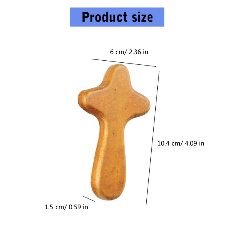 Набор из 5 ручных деревянных карманных крестов для молитв и медитаций домашний