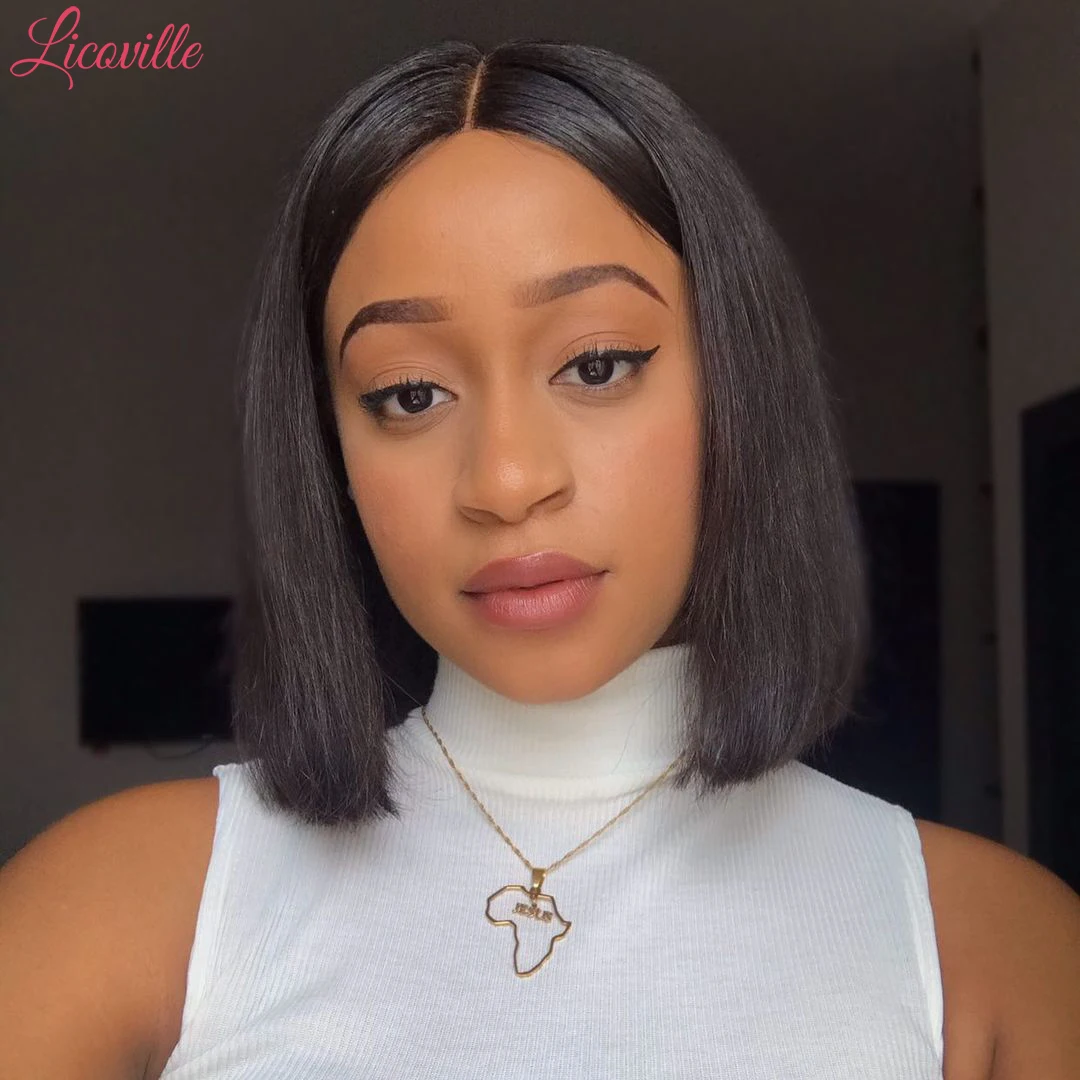 

Natural Bob Wigs Human Hair Full Machine Made Short Wigs Cheap Glueless Non Lace 1B Bob Human Hair Wigs 150% Density for Women