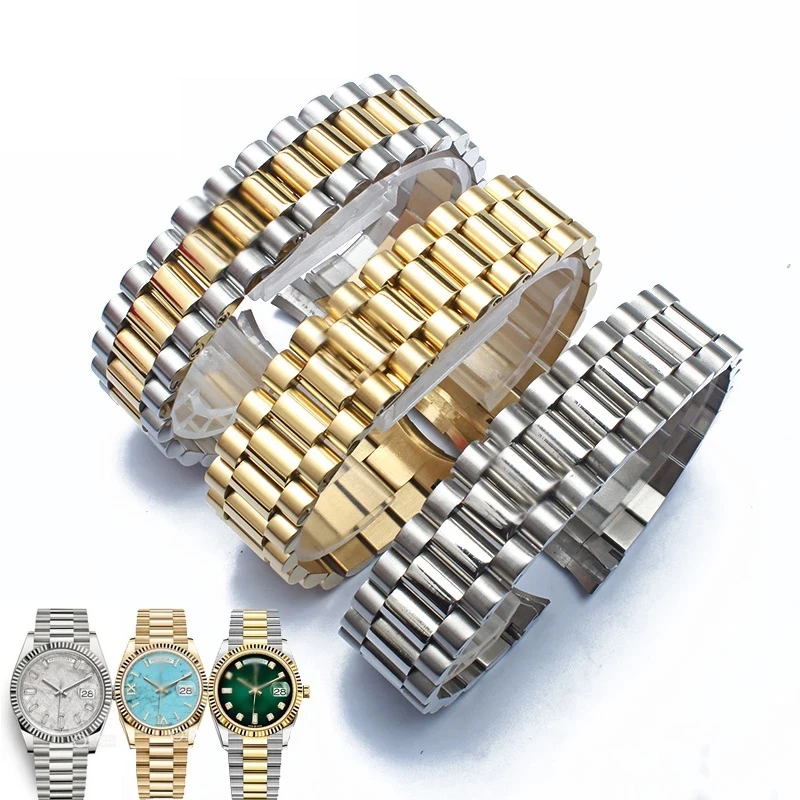 

Ремешок для часов Rolex DATEJUST, браслет из нержавеющей стали с индикацией даты, аксессуары для часов 13 17 20 21 мм