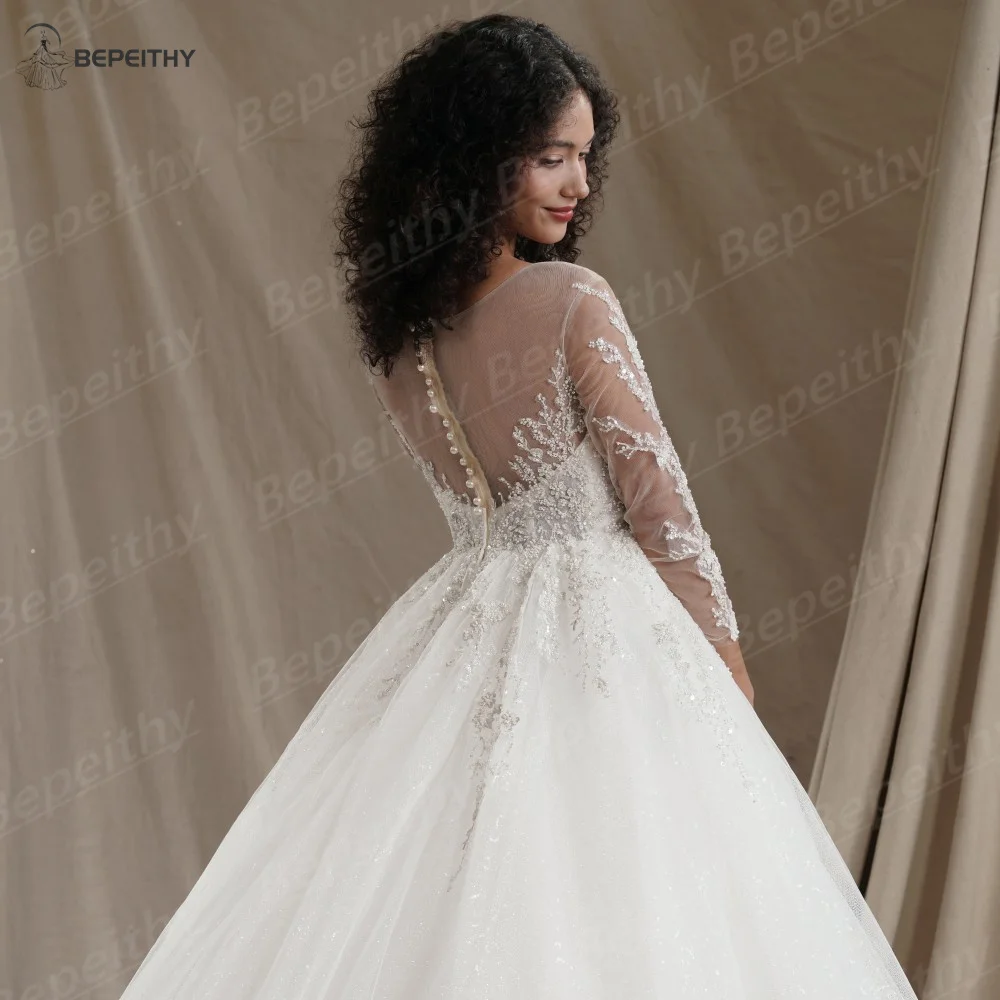 BEPEITHY мусульманские свадебные платья с длинными рукавами по индивидуальному